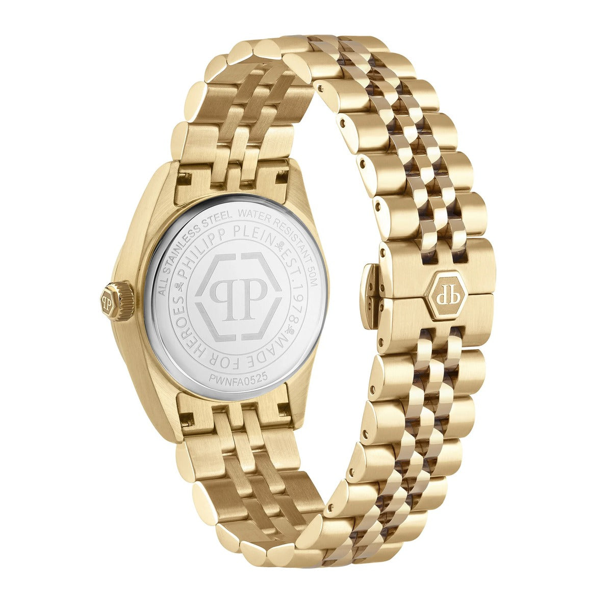 Philipp Plein Stainless Steel Gold Dial 28mm Women's Watch