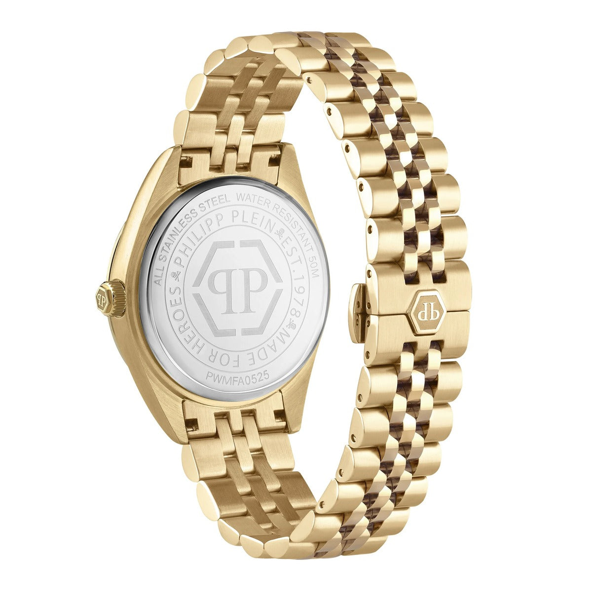 Philipp Plein Stainless Steel Gold Dial 41mm Men's Watch