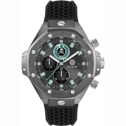 Philipp Plein Stainless Steel Silicone Strap Grey Dial 46mm Men's Watch