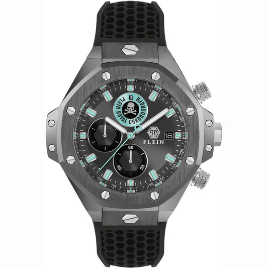 Philipp Plein Stainless Steel Silicone Strap Grey Dial 46mm Men's Watch