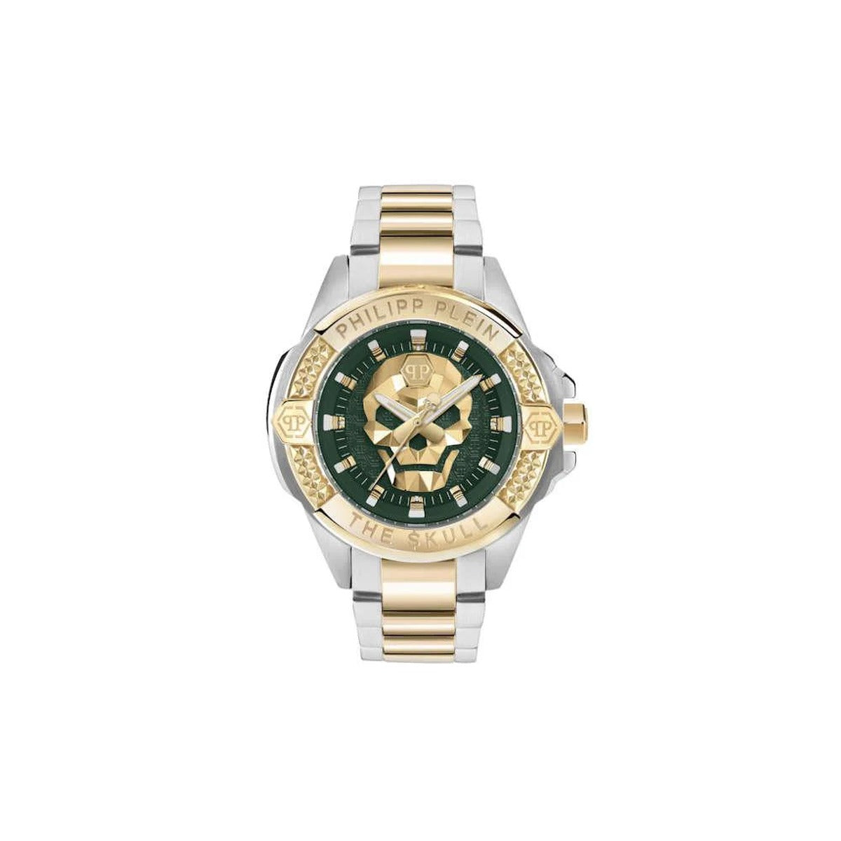 Philipp Plein The Skull Stainless Steel Green Dial 44mm Men's Watch