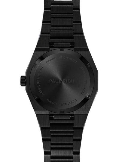 Paul Rich Moissanite Frosted Star Dust II Black Quartz PR-46704 43mm 5 ATM Blue Dial Men's Watch
