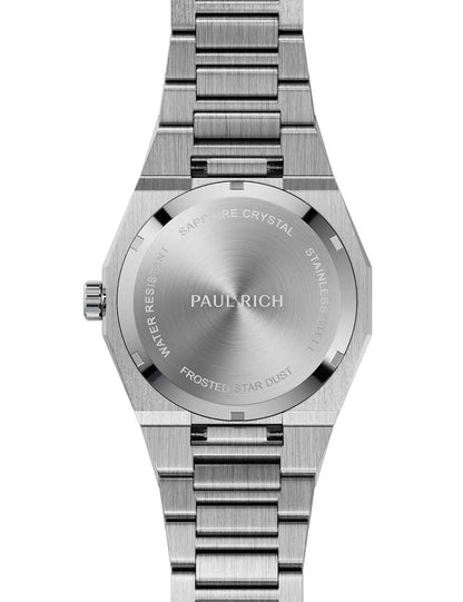 Paul Rich Moissanite Frosted Star Dust II Silver Quartz PR-46706 43mm 5 ATM Blue Dial Men's Watch