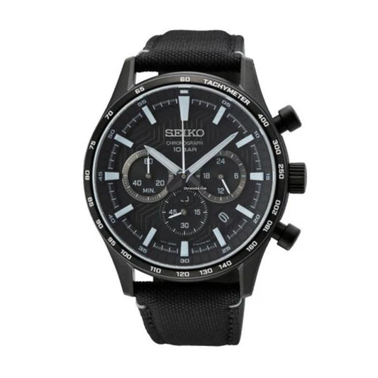 Seiko Stainless Steel Nylon Strap 43mm Men's Watch