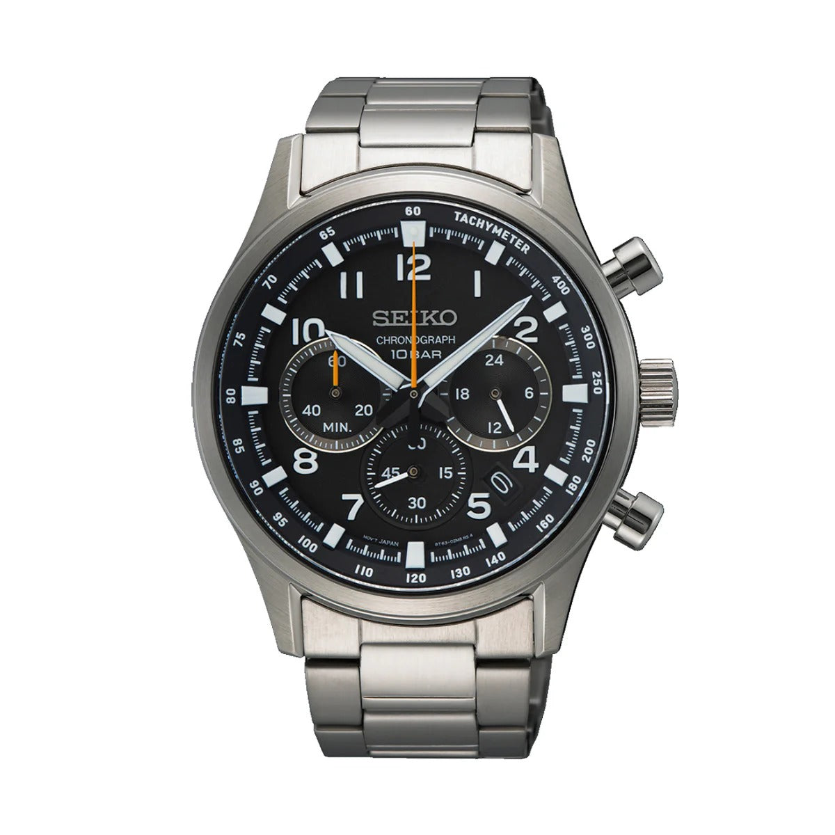 Seiko Stainless Steel 43mm Men's Watch