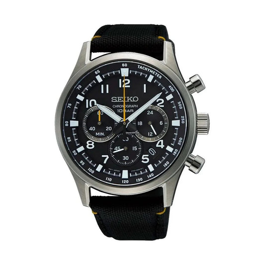 Seiko Stainless Steel Nylon Strap 43mm Men's Watch