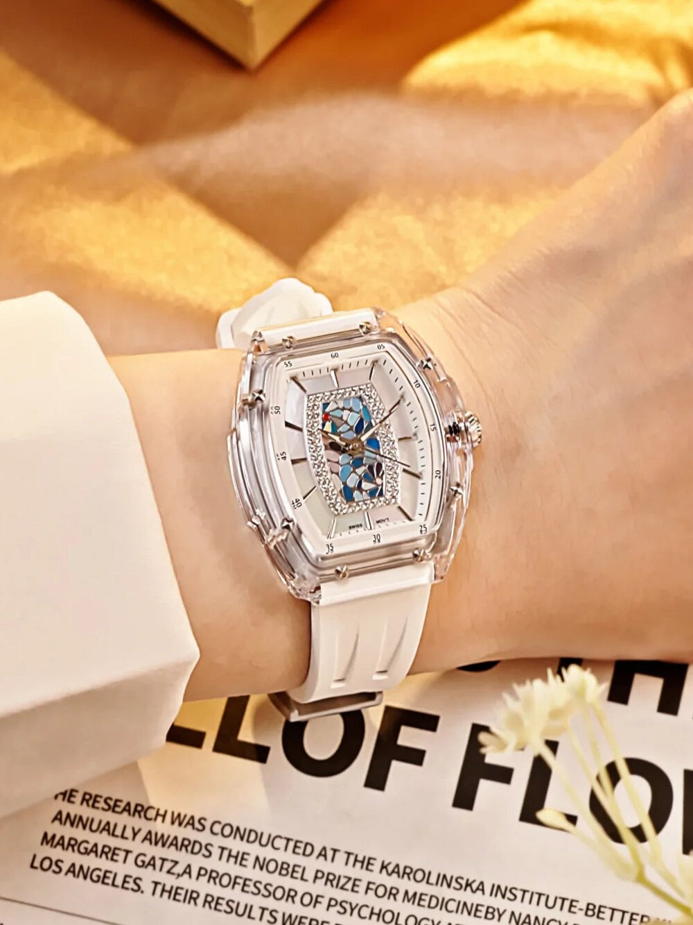 Tsar Bomba Nucleus Quartz TB8219L-03 35mm 3 ATM White Dial Women's Watch