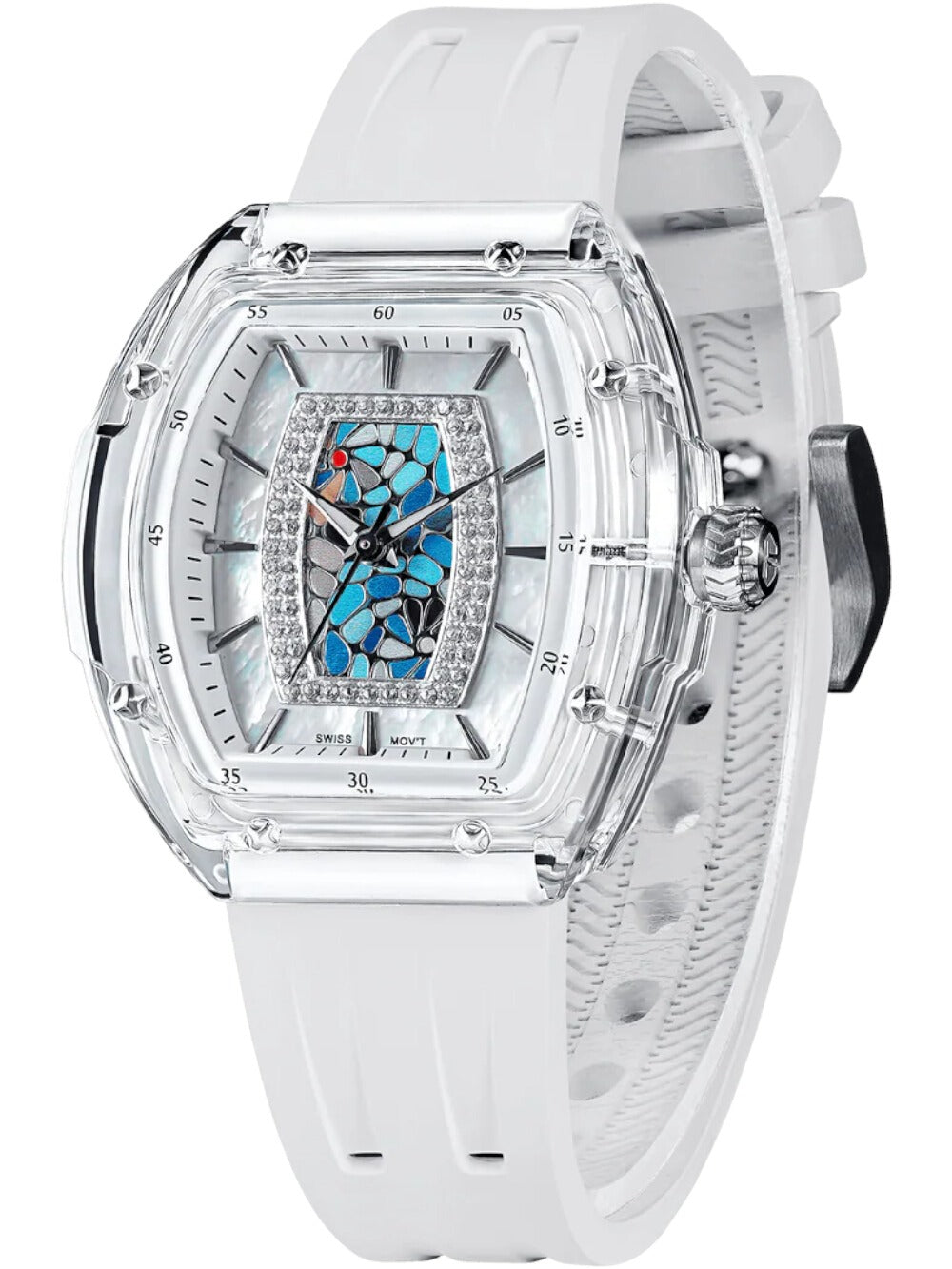 Tsar Bomba Nucleus Quartz TB8219L-03 35mm 3 ATM White Dial Women's Watch