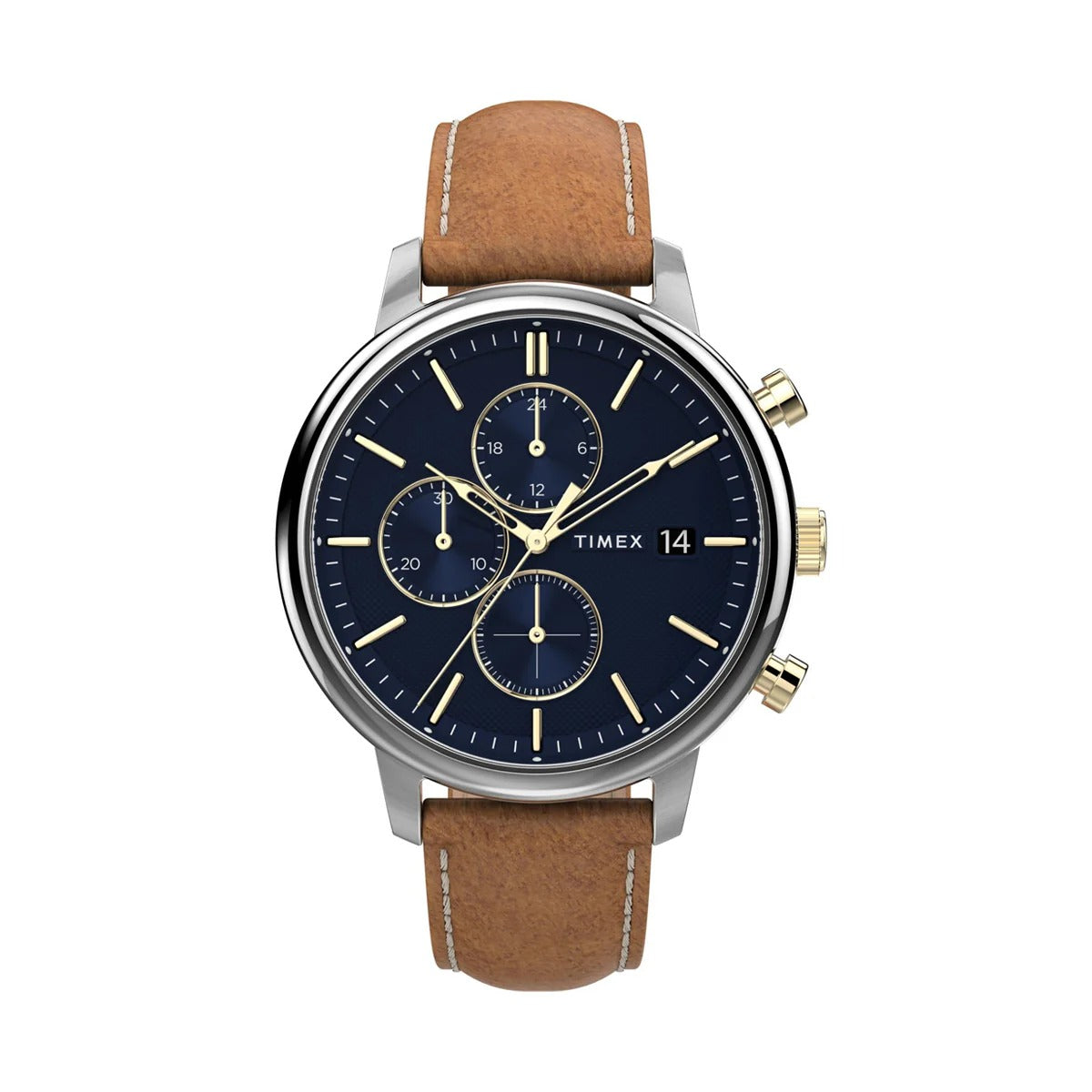Timex Leather Strap 45mm Men's Watch