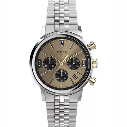 Timex Stainless Steel Gold Dial 40mm Men's Watch