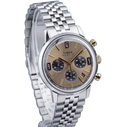 Timex Stainless Steel Gold Dial 40mm Men's Watch