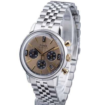 Timex Stainless Steel Gold Dial 40mm Men's Watch