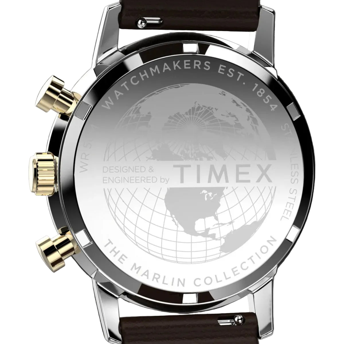 Timex Stainless Steel Leather Strap Blue Dial 40mm Men's Watch