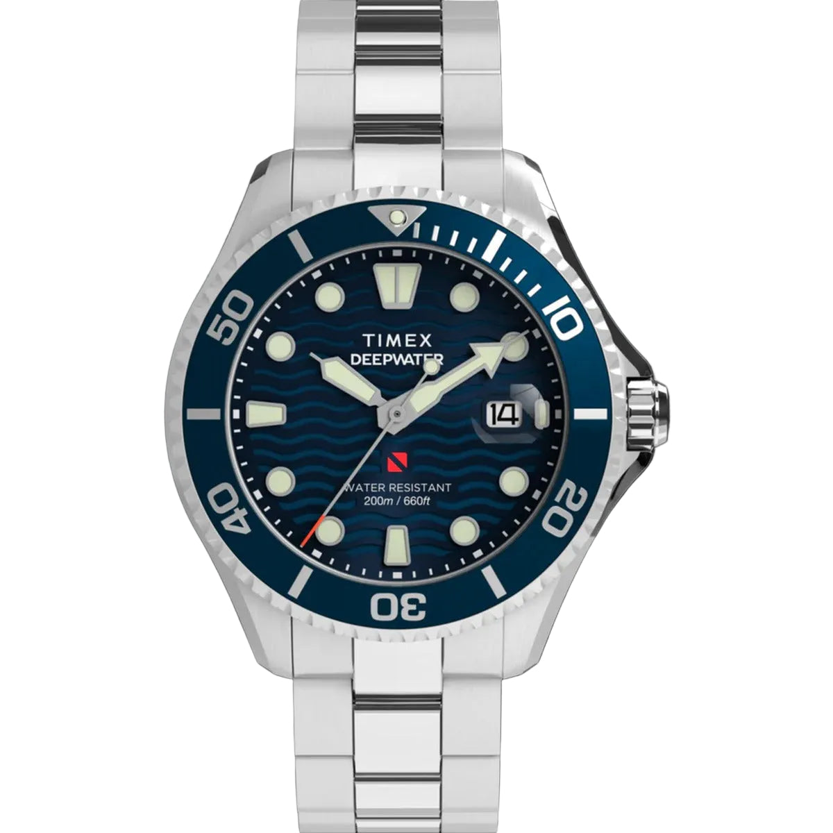 Timex Stainless Steel Blue Dial 44mm Men's Watch