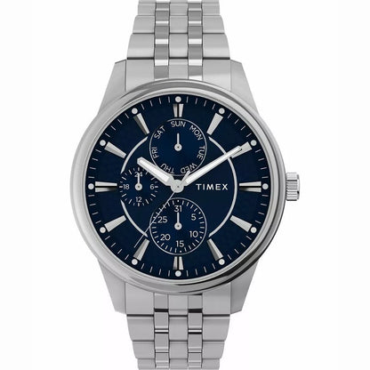 Timex Stainless Steel Blue Dial 45mm Men's Watch