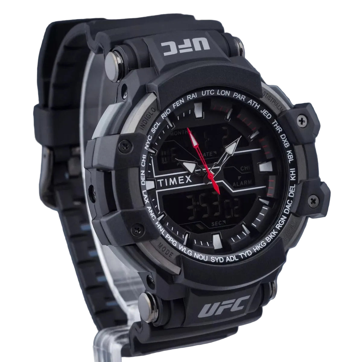 Timex Rubber Strap Black Dial Men's Watch