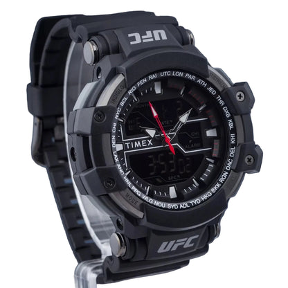 Timex Rubber Strap Black Dial Men's Watch