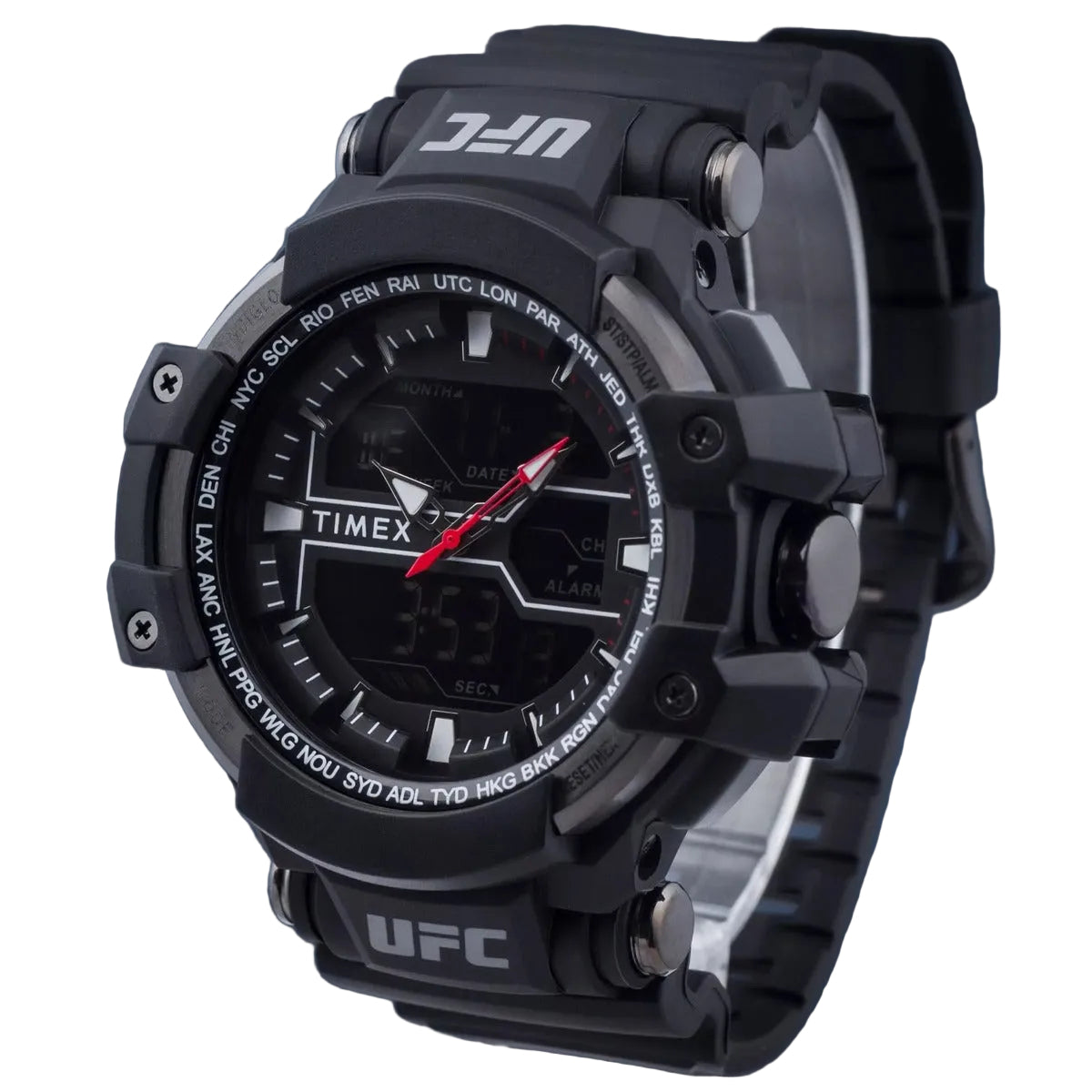 Timex Rubber Strap Black Dial Men's Watch