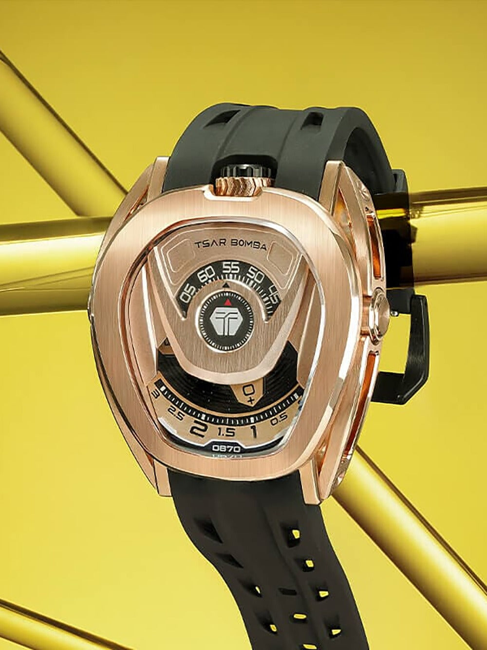 Tsar Bomba Reactor Automatic TB8213A-07(1+2)SET 44mm 10 ATM Rose gold Dial Men's Watch