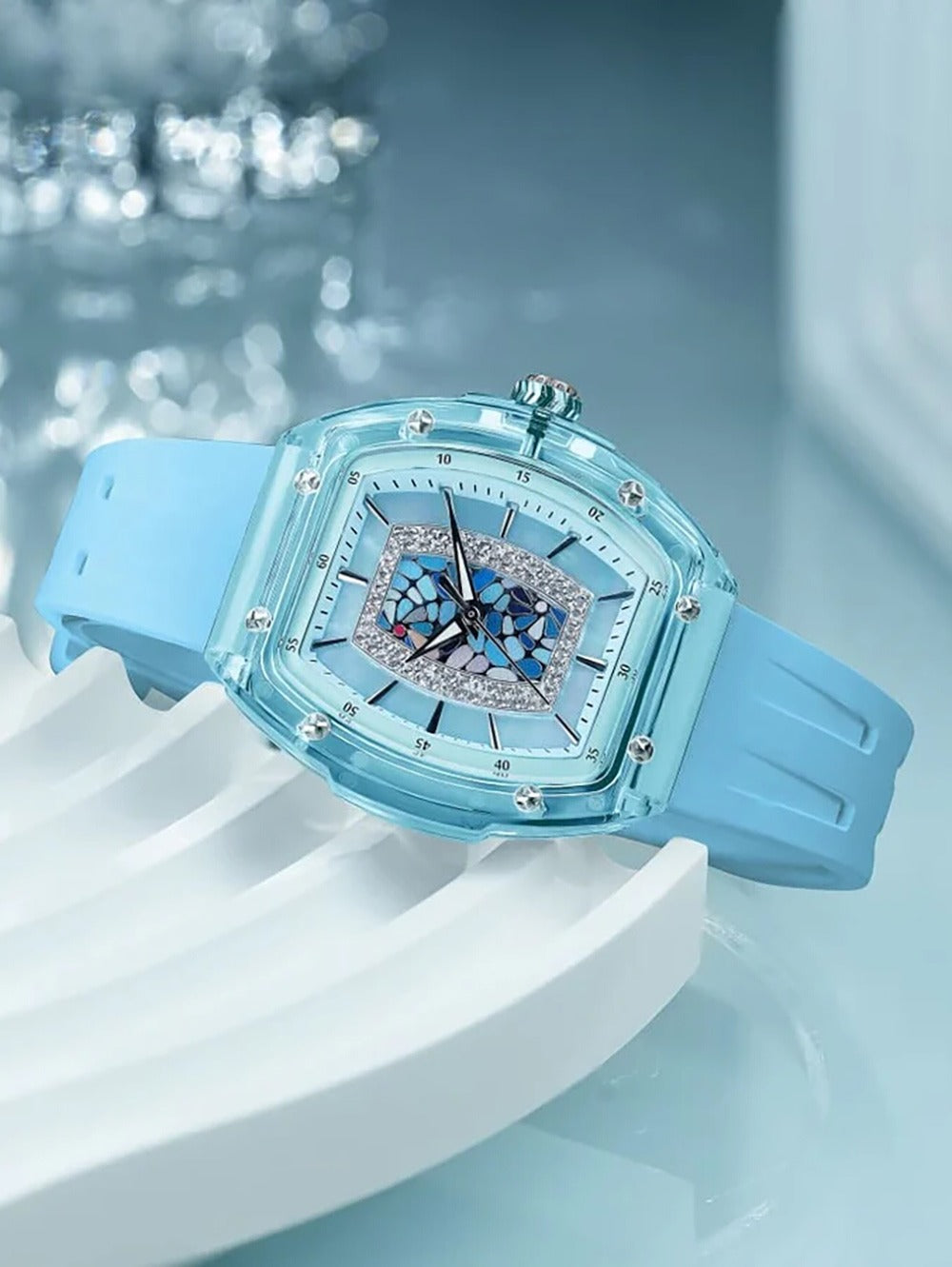 Tsar Bomba Nucleus Quartz TB8219L-01 35mm 3 ATM Blue Dial Women's Watch