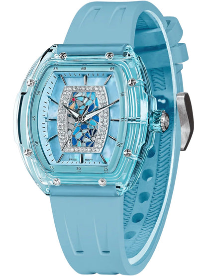 Tsar Bomba Nucleus Quartz TB8219L-01 35mm 3 ATM Blue Dial Women's Watch
