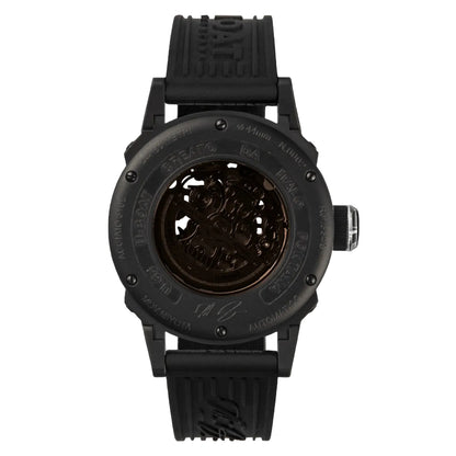 U-Boat Stainless Steel Rubber Strap Black Dial Men's Watch