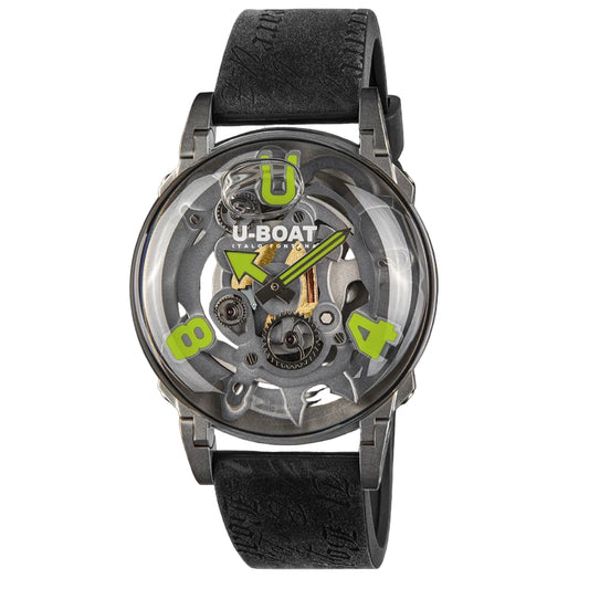 U-Boat Stainless Steel Silicone Strap Grey Dial 44mm Men's Watch