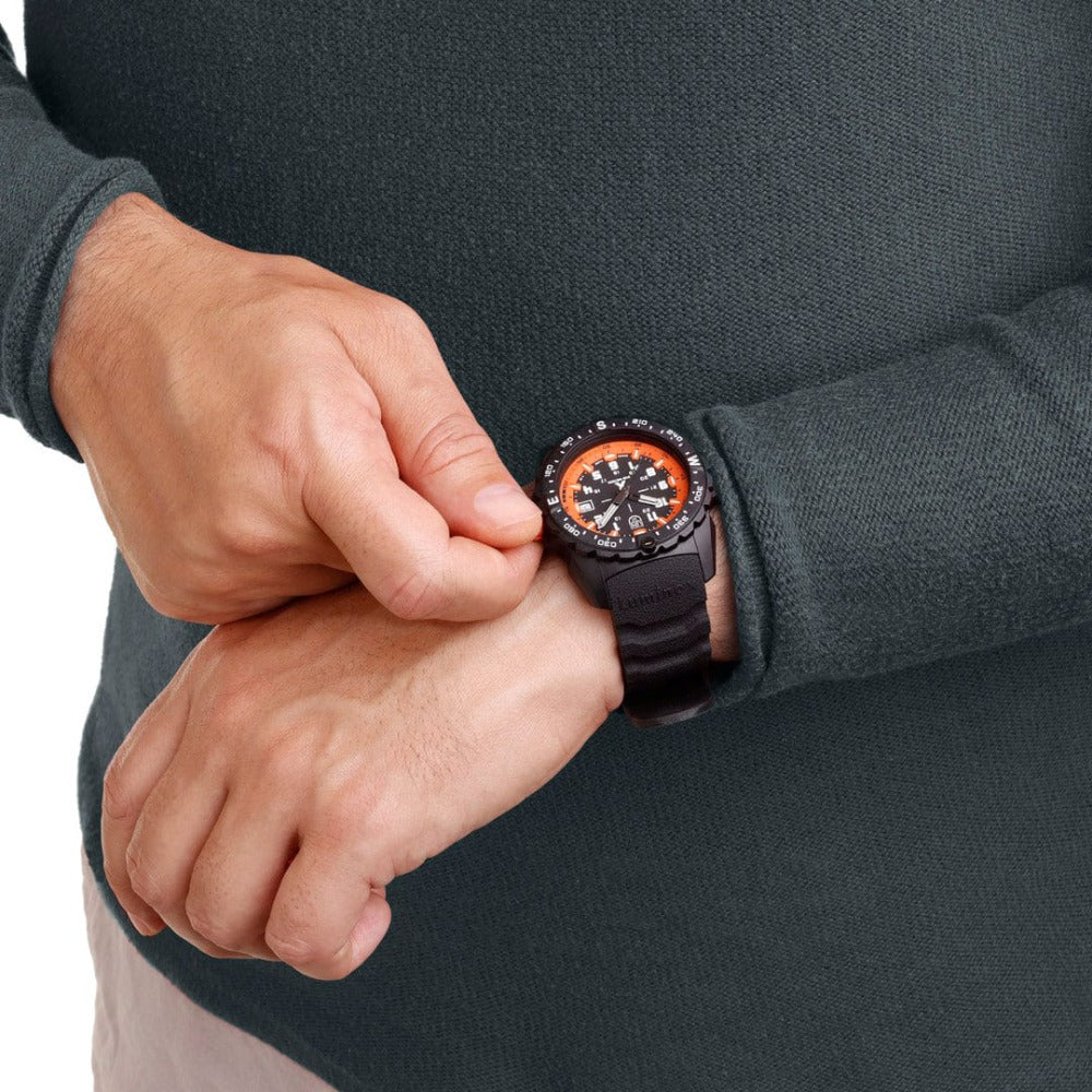 Luminox Bear Grylls Mountain Quartz XB.3739 43mm 20 ATM Orange, Black Dial Men's Watch