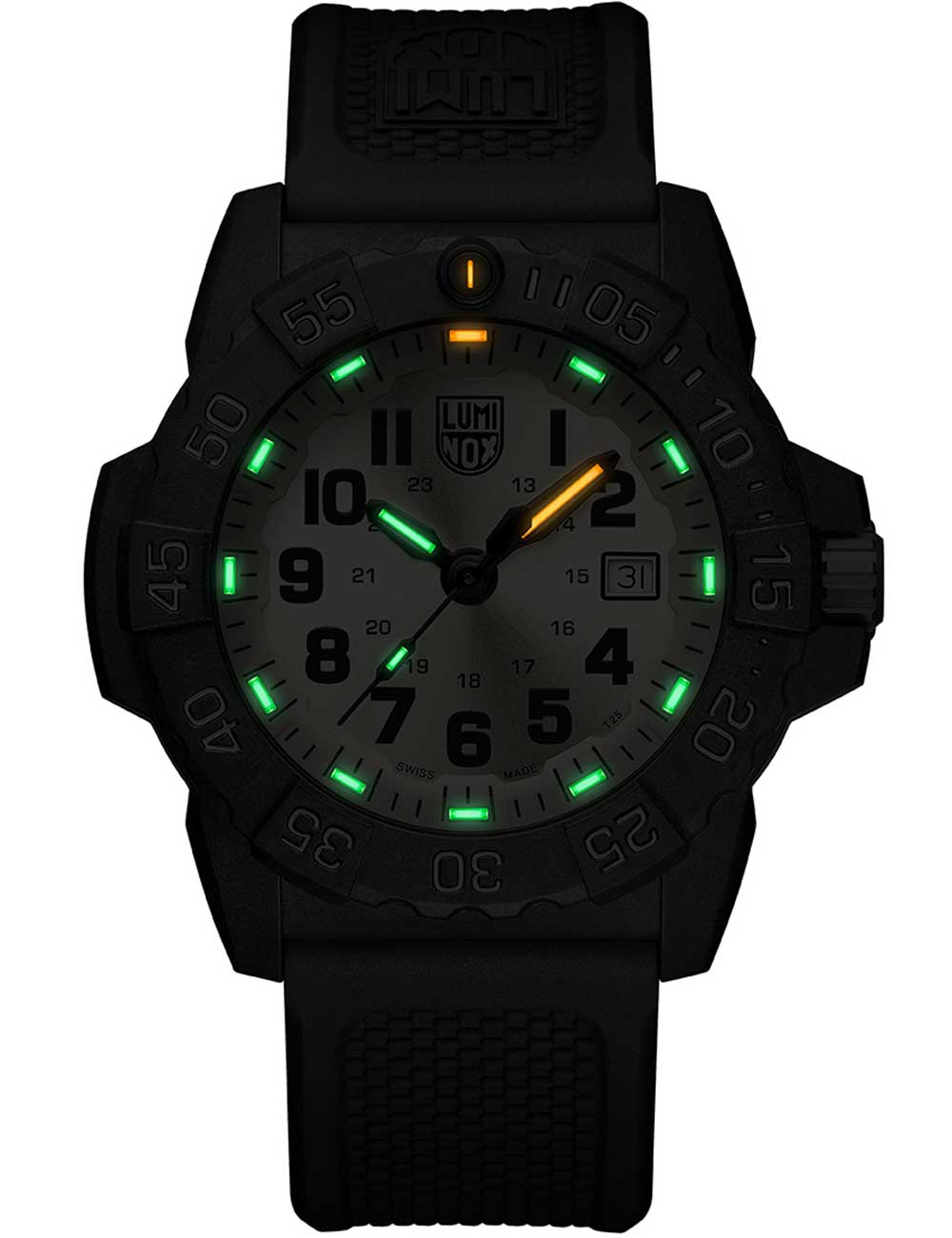 Luminox Neavy Seal Gold Quartz XS.3505.GP.1 45mm 20 ATM Black Dial Men's Watch